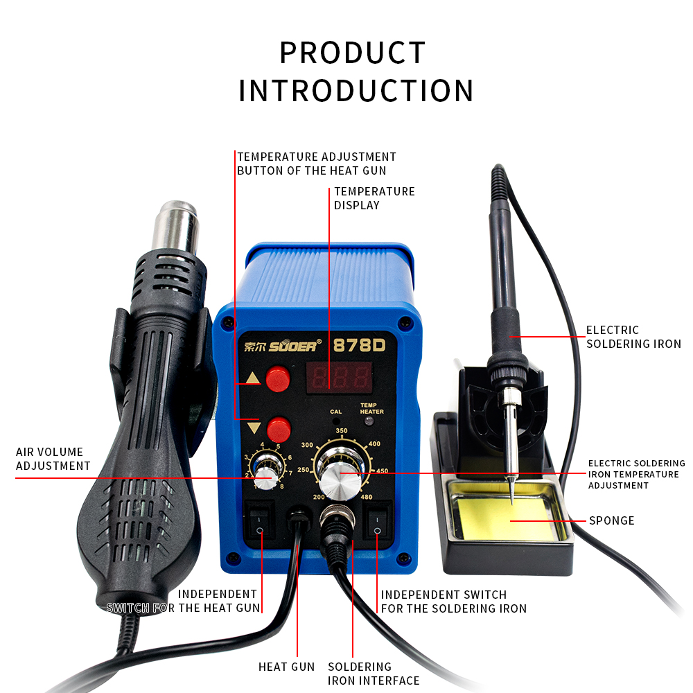 Soldering Stations - 878D Soldering station