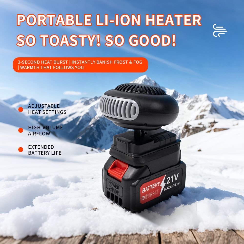 Lithium battery fan - outdoor li-ion battery heater