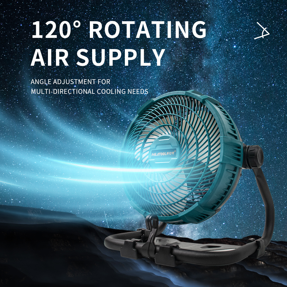 Lithium battery fan - 12-inch floor fan