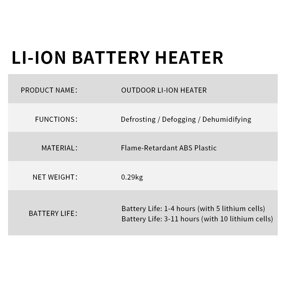 Lithium battery fan - outdoor li-ion battery heater（Black Monkey King）
