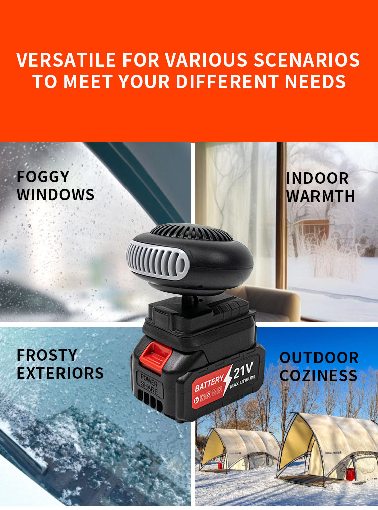 Lithium battery fan - outdoor li-ion battery heater