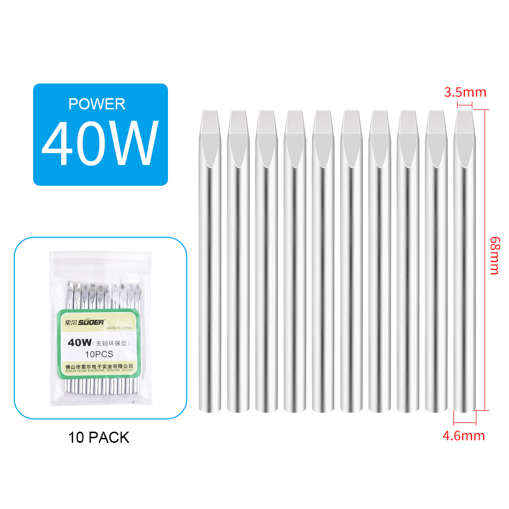 Soldering iron bit - Flat Shape Tips 40W