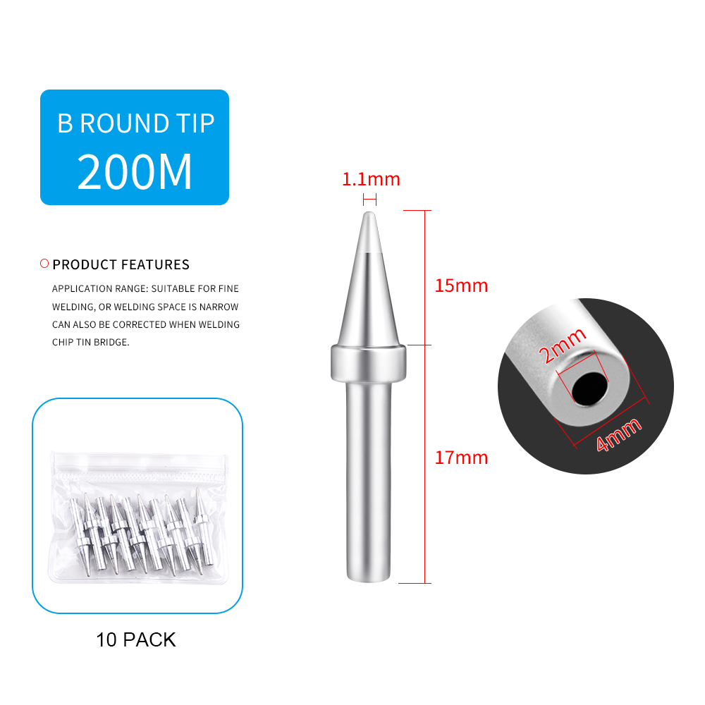 Soldering iron bit - 200M-B Round Tip