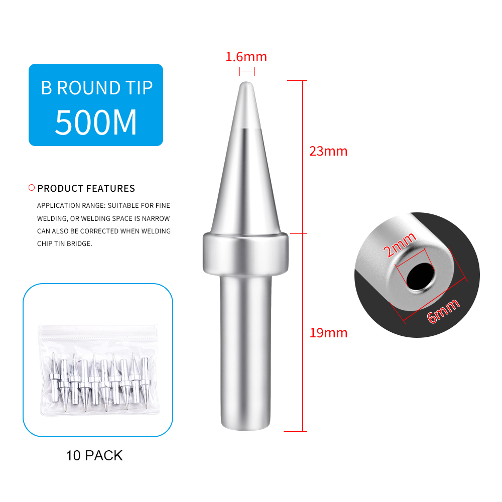 Soldering iron bit - 500M-B Round Tip